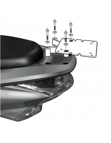 Portbagaj metalic spate Honda PCX 125 A ABS (19-21) - PCX 125 WW EX2 (10-16) - PCX 150 WW (12-18) 4T LC 125-150cc - (culoare: ne