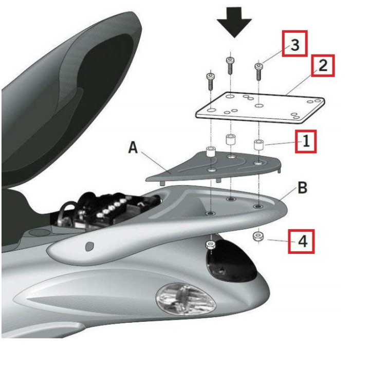 Portbagaj metalic spate Piaggio Liberty (05-18) - Liberty (05-18) 2T - 4T AC 50cc - Liberty (05-21) 4T AC 125-200cc - (culoare: 