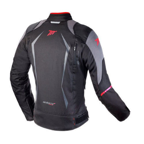 Geaca (jacheta) motociclete femei Racing Seventy vara/iarna model SD-JR49 culoare: negru/rosu 2