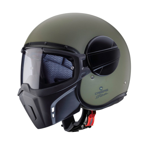 Casca Caberg model Ghost X 29 verde military mat - fibra de sticla - omologare noua ECE 22.06