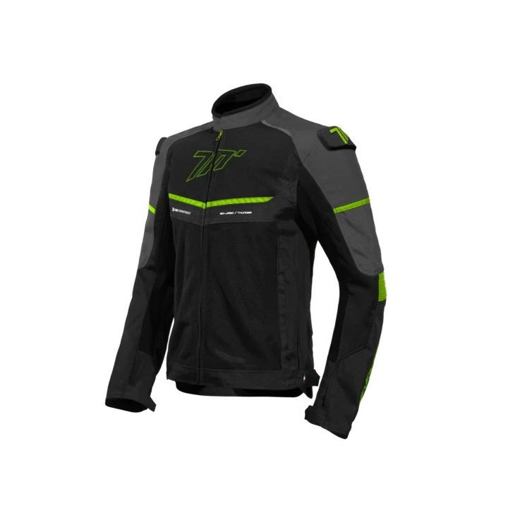 Geaca (jacheta) barbati Racing vara Seventy model SD-JR60 Thunder culoare: negru/gri/galben fluor