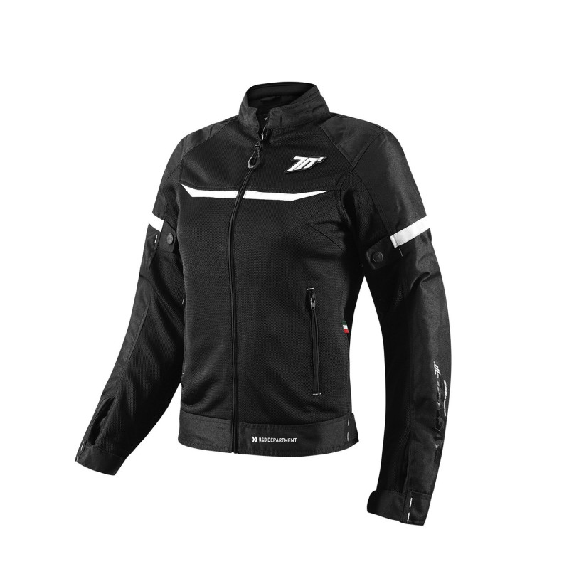 Geaca (jacheta) femei Racing vara Seventy model SD-JR30.2 Mojave culoare: negru/alb