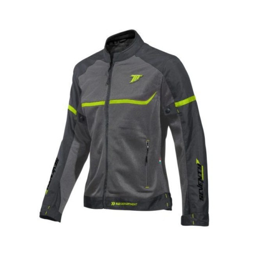 Geaca (jacheta) femei Racing vara Seventy model SD-JR30.2 Mojave culoare: gri/galben fluor