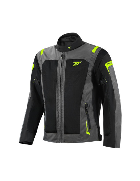 Geaca (jacheta) motociclete barbati Touring Seventy vara model SD-JT66 Sahara culoare: gri/galben fluor