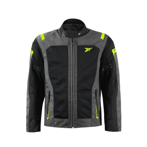 Geaca (jacheta) motociclete barbati Touring Seventy vara model SD-JT66 Sahara culoare: gri/galben fluor 2