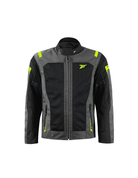 Geaca (jacheta) motociclete barbati Touring Seventy vara model SD-JT66 Sahara culoare: gri/galben fluor