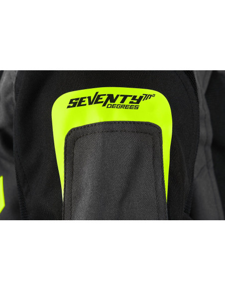 Geaca (jacheta) motociclete barbati Touring Seventy vara model SD-JT66 Sahara culoare: gri/galben fluor