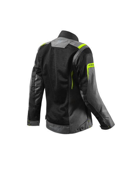 Geaca (jacheta) motociclete femei Touring Seventy vara model SD-JT68 Sahara culoare: gri/galben fluor