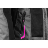 Geaca (jacheta) motociclete femei Touring Seventy vara model SD-JT68 Sahara culoare: gri/fuchsia (roz)
