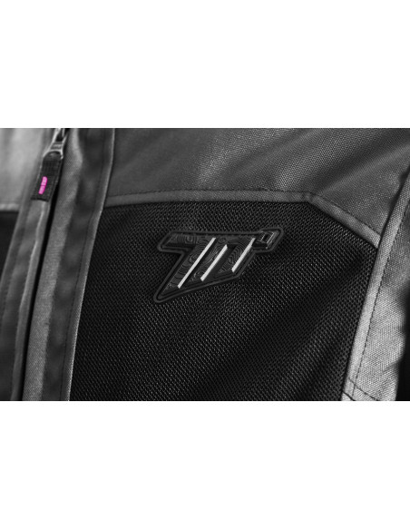 Geaca (jacheta) motociclete femei Touring Seventy vara model SD-JT68 Sahara culoare: gri/fuchsia (roz)