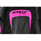 Geaca (jacheta) motociclete femei Touring Seventy vara model SD-JT68 Sahara culoare: gri/fuchsia (roz)