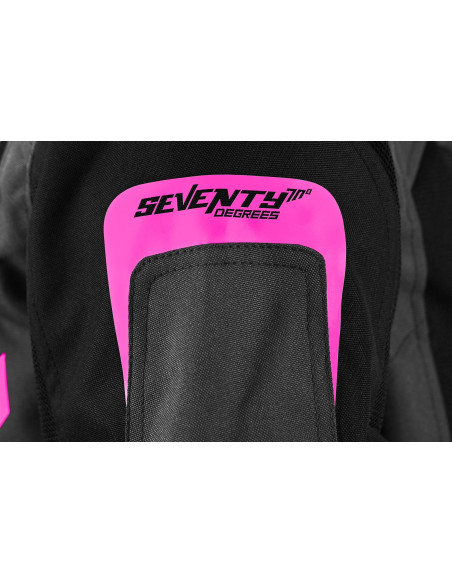 Geaca (jacheta) motociclete femei Touring Seventy vara model SD-JT68 Sahara culoare: gri/fuchsia (roz)