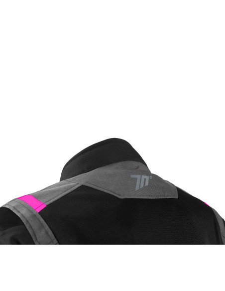 Geaca (jacheta) motociclete femei Touring Seventy vara model SD-JT68 Sahara culoare: gri/fuchsia (roz)
