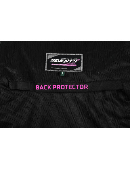 Geaca (jacheta) motociclete femei Touring Seventy vara model SD-JT68 Sahara culoare: gri/fuchsia (roz)