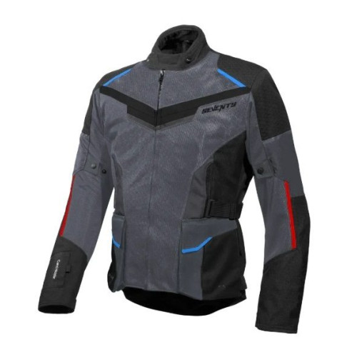 Geaca (jacheta) motociclete barbati Touring Seventy vara model SD-JT70 Atacama culoare: gri/albastru/rosu