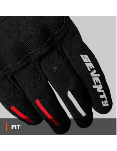 Manusi barbati Urban vara Seventy model SD-C40 Asphalt culoare: negru/rosu - degete tactile