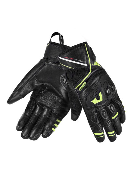 Manusi barbati Racing/Naked vara Seventy model SD-N30 Mugello culoare: negru/galben fluor - degete tactile
