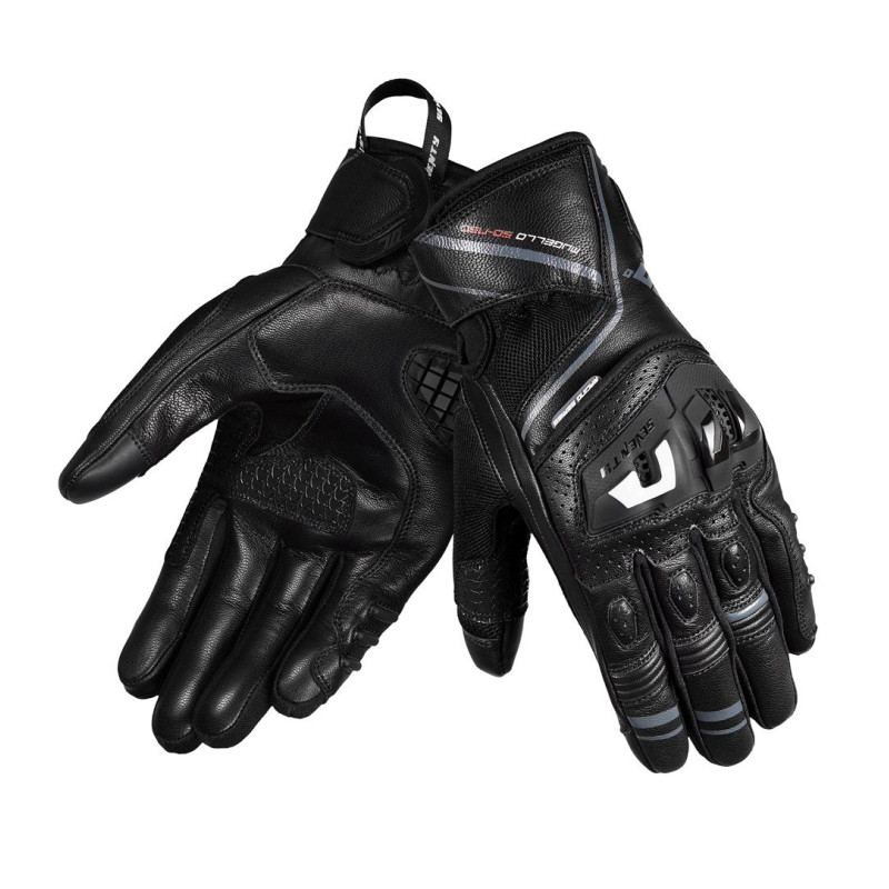 Manusi barbati Racing/Naked vara Seventy model SD-N30 Mugello culoare: negru/gri - degete tactile