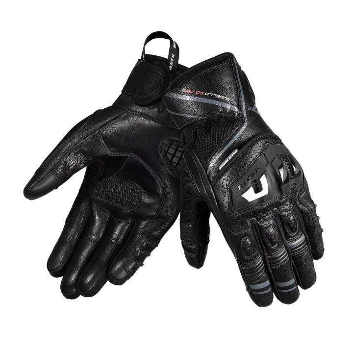 Manusi barbati Racing/Naked vara Seventy model SD-N30 Mugello culoare: negru/gri - degete tactile