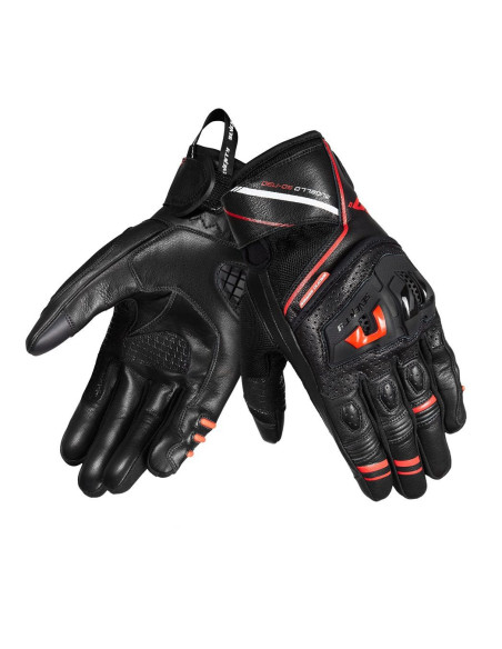 Manusi barbati Racing/Naked vara Seventy model SD-N30 Mugello culoare: negru/rosu - degete tactile