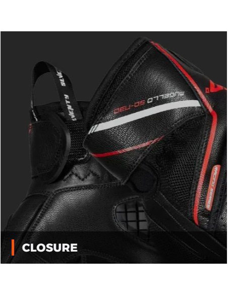 Manusi barbati Racing/Naked vara Seventy model SD-N30 Mugello culoare: negru/rosu - degete tactile