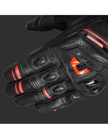 Manusi barbati Racing/Naked vara Seventy model SD-N30 Mugello culoare: negru/rosu - degete tactile