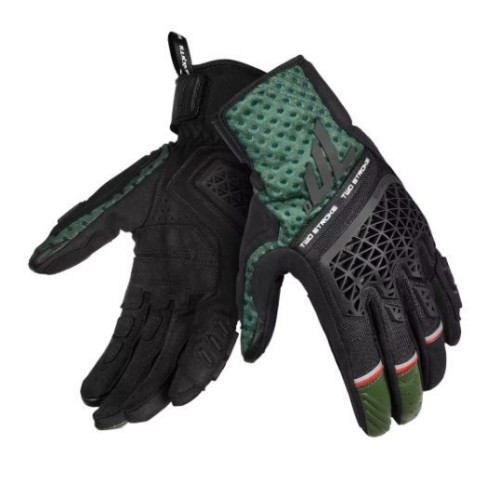 Manusi barbati Naked/Adventure vara Seventy model SD-N60 Two Stroke culoare: negru/verde/rosu - degete tactile