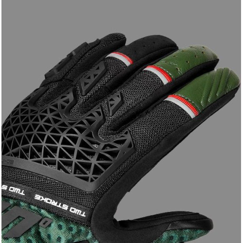 Manusi barbati Naked/Adventure vara Seventy model SD-N60 Two Stroke culoare: negru/verde/rosu - degete tactile 2
