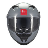 Casca integrala MT Braker SV A12 gri lucios (ochelari soare integrati) - tip viziera: MT-V-28B - DKS435 - punctaj maxim SHARP Te