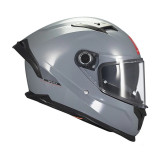 Casca integrala MT Braker SV A12 gri lucios (ochelari soare integrati) - tip viziera: MT-V-28B - DKS435 - punctaj maxim SHARP Te
