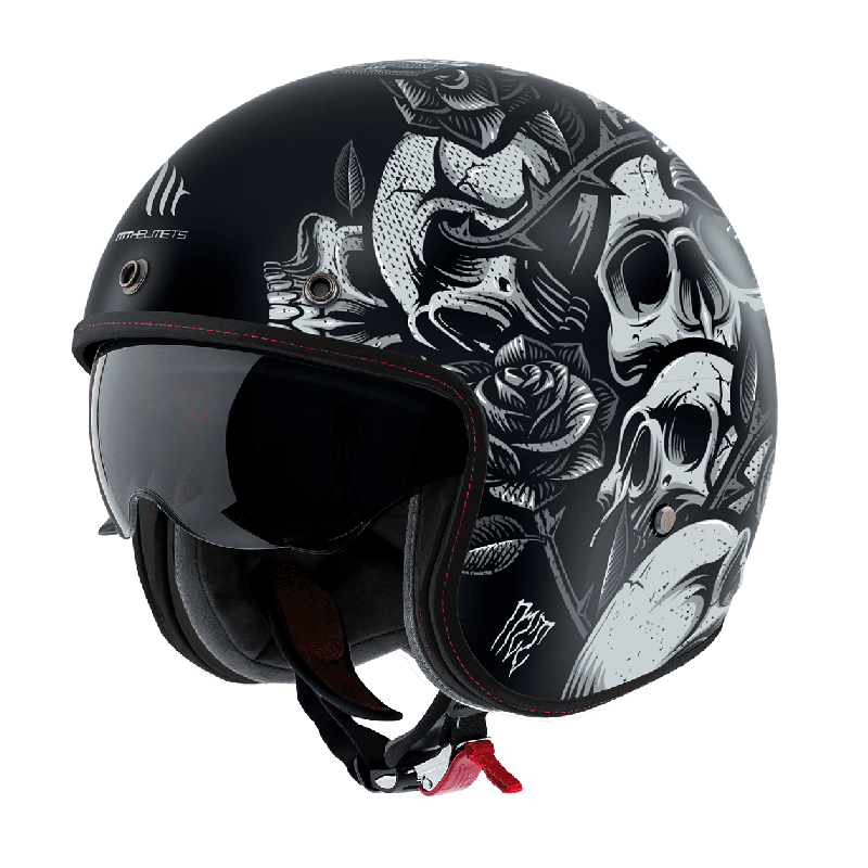 Casca open face motociclete MT Le Mans 2 S SV Breakout B2 negru mat (ochelari soare integrati) - omologare noua ECE 22.06