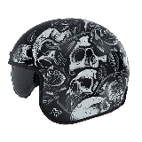 Casca open face motociclete MT Le Mans 2 S SV Breakout B2 negru mat (ochelari soare integrati) - omologare noua ECE 22.06