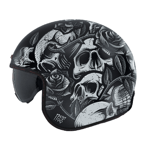 Casca open face motociclete MT Le Mans 2 S SV Breakout B2 negru mat (ochelari soare integrati) - omologare noua ECE 22.06 2