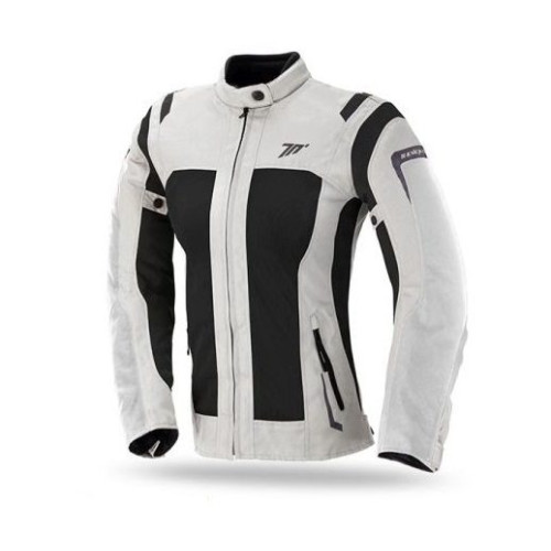 Geaca (jacheta) motociclete femei Touring Seventy vara model SD-JT46 culoare: alb ice/negru