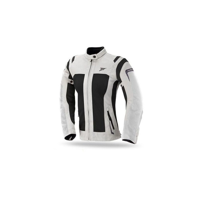 Geaca (jacheta) motociclete femei Touring Seventy vara model SD-JT46 culoare: alb ice/negru
