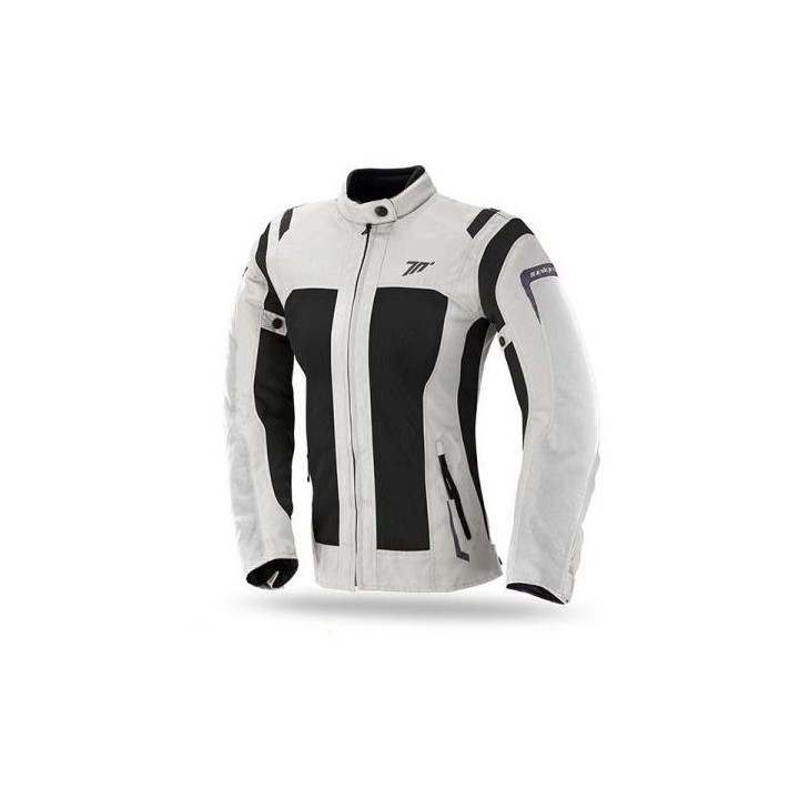 Geaca (jacheta) motociclete femei Touring Seventy vara model SD-JT46 culoare: alb ice/negru