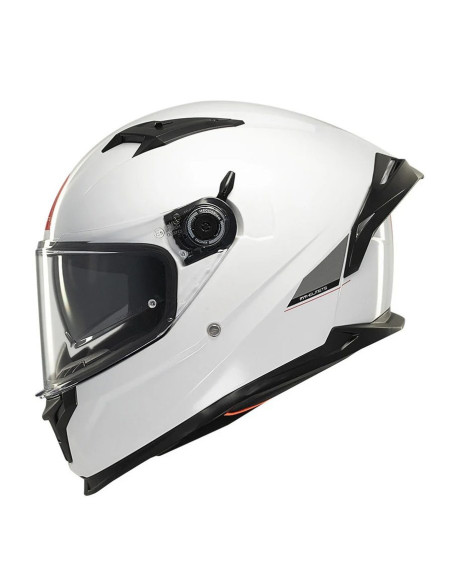 Casca integrala MT Braker SV A0 alb lucios (ochelari soare integrati) - tip viziera: MT-V-28B - DKS435 - punctaj maxim SHARP Tes