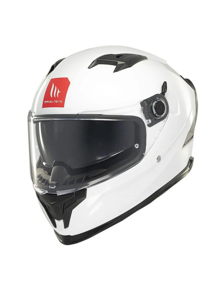 Casca integrala MT Braker SV A0 alb lucios (ochelari soare integrati) - tip viziera: MT-V-28B - DKS435 - punctaj maxim SHARP Tes