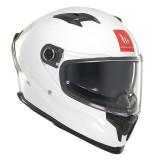 Casca integrala MT Braker SV A0 alb lucios (ochelari soare integrati) - tip viziera: MT-V-28B - DKS435 - punctaj maxim SHARP Tes