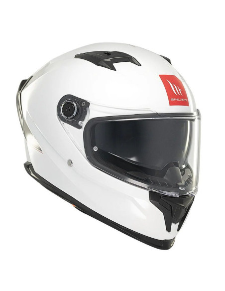 Casca integrala MT Braker SV A0 alb lucios (ochelari soare integrati) - tip viziera: MT-V-28B - DKS435 - punctaj maxim SHARP Tes