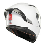 Casca integrala MT Braker SV A0 alb lucios (ochelari soare integrati) - tip viziera: MT-V-28B - DKS435 - punctaj maxim SHARP Tes