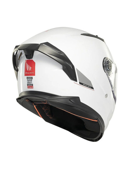 Casca integrala MT Braker SV A0 alb lucios (ochelari soare integrati) - tip viziera: MT-V-28B - DKS435 - punctaj maxim SHARP Tes