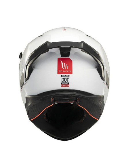 Casca integrala MT Braker SV A0 alb lucios (ochelari soare integrati) - tip viziera: MT-V-28B - DKS435 - punctaj maxim SHARP Tes