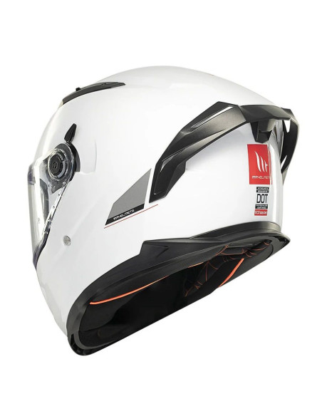 Casca integrala MT Braker SV A0 alb lucios (ochelari soare integrati) - tip viziera: MT-V-28B - DKS435 - punctaj maxim SHARP Tes