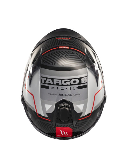 Casca integrala MT Targo S Brik C0 gri lucios - omologare noua ECE 22.06 - tip viziera: MT-V-14B