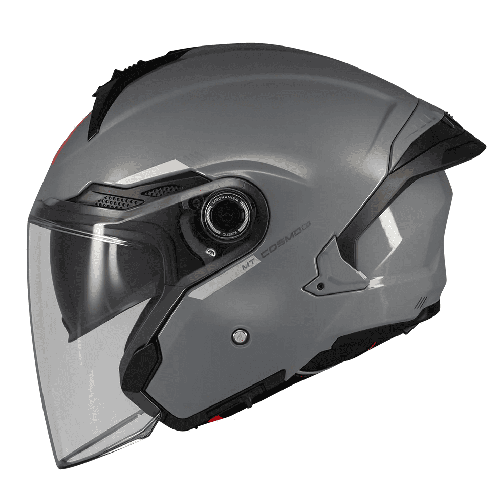 Casca open face motociclete MT Cosmo SV A2 gri lucios (ochelari soare integrati) - tip viziera: MT-V-37