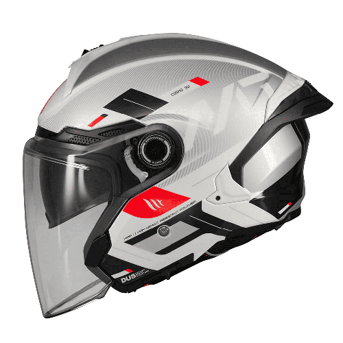 Casca open face motociclete MT Cosmo SV Silence A2 gri lucios (ochelari soare integrati) - tip viziera: MT-V-37