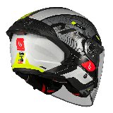 Casca open face motociclete MT Cosmo SV Silence B3 galben fluor lucios (ochelari soare integrati) - tip viziera: MT-V-37