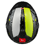 Casca open face motociclete MT Cosmo SV Silence B3 galben fluor lucios (ochelari soare integrati) - tip viziera: MT-V-37