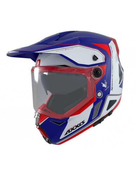 Casca adventure/touring/off road Axxis model Wolf DS Roadrunner C7 albastru lucios – tip viziera: MT-V-20
